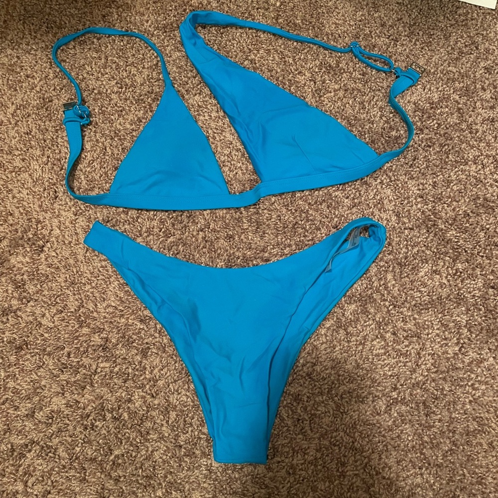 Shein one shoulder cross over bikini